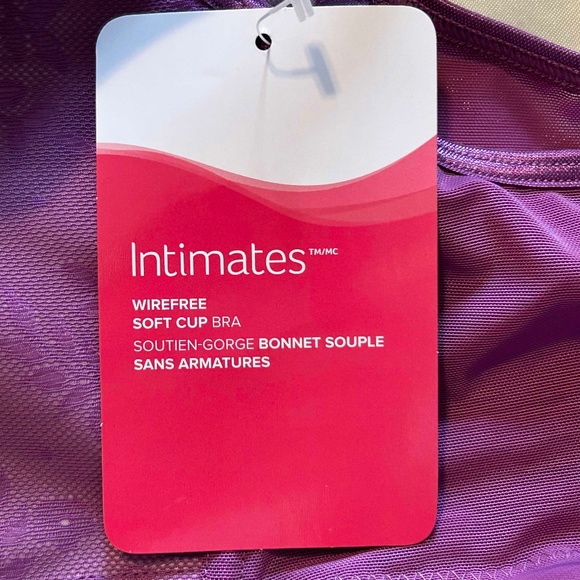 FLOWERED BRA, SIZE 44DDD, PURPLE, HOOKS IN BACK, BY PENNINGTONS, HAS SPANDEX, - Picture 3 of 6
